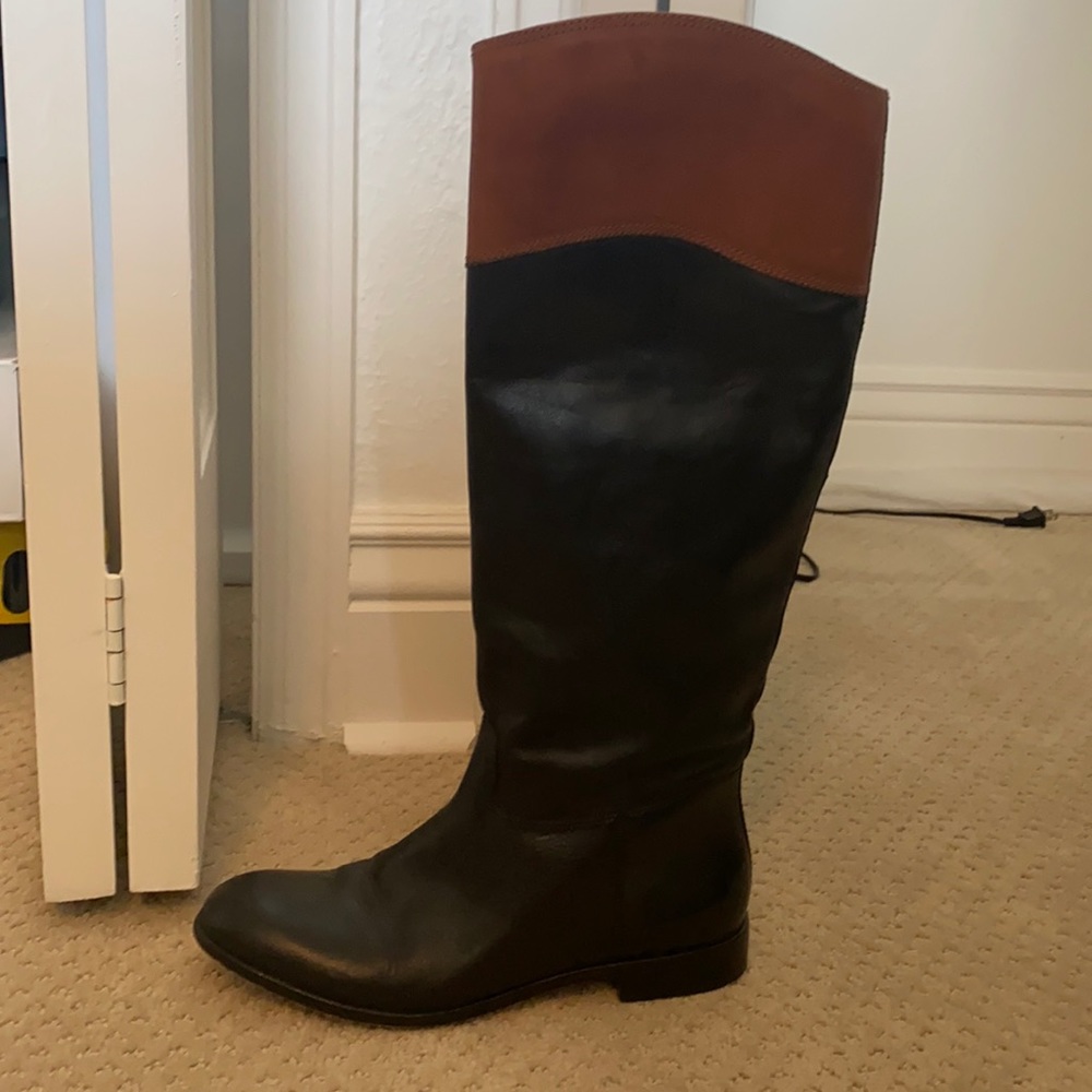 Beautiful leather black corso como riding boot